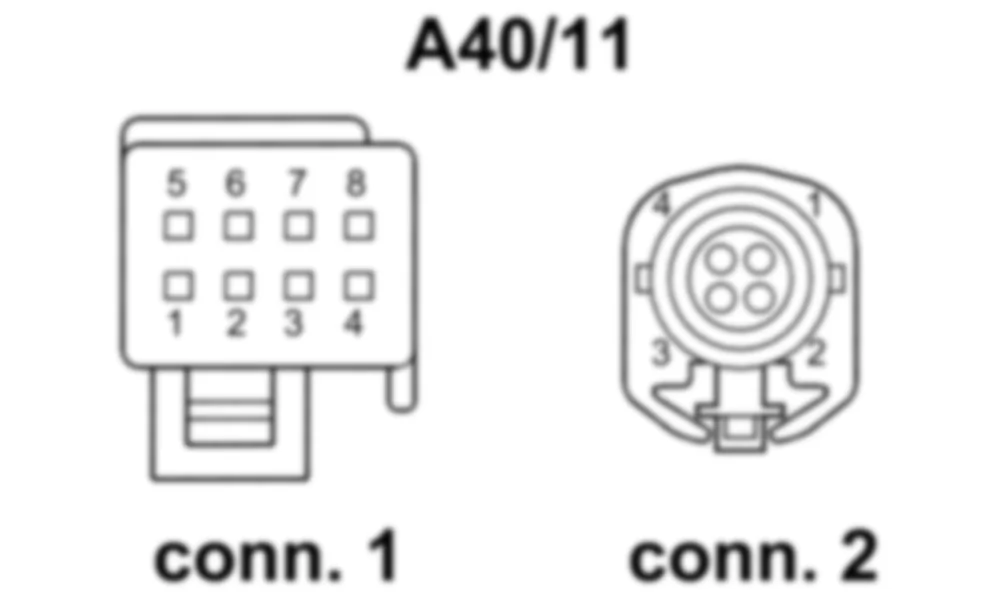 Распиновка разъема A40/11 -  Многофункциональная камера для Mercedes-Benz SL-class (R231) 2012-2020