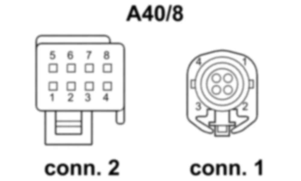 Распиновка разъема A40/8 -  Аудио / дисплей COMAND для Mercedes-Benz SL-class (R231) 2012-2020