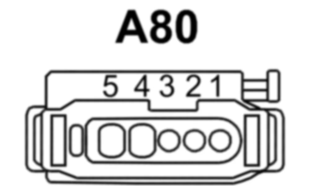 Распиновка разъема A80 -  Интеллектуальный сервомодуль для DIRECT SELECT для Mercedes-Benz SL-class (R231) 2012-2020