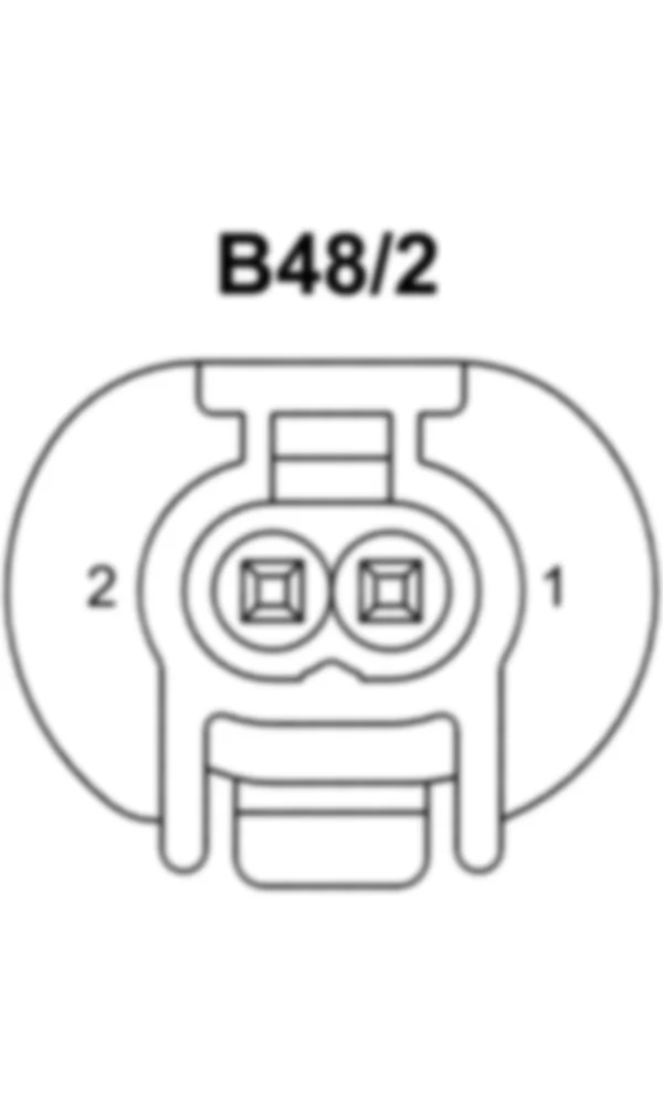 Распиновка разъема B48/2 -  Датчик фронтального ускорения правый для Mercedes-Benz SL-class (R231) 2012-2020