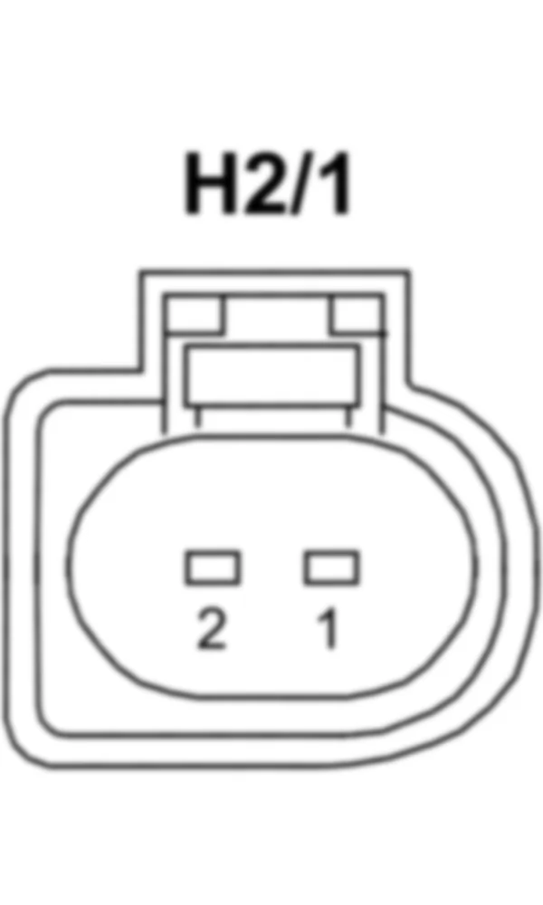 Распиновка разъема H2/1 -  Правый рог фанфар для Mercedes-Benz SL-class (R231) 2012-2020