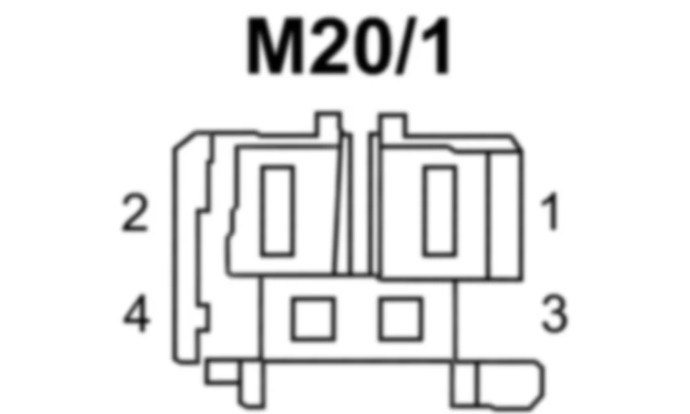 Распиновка разъема M20/1 -  Электродвигатель регулировки положения рулевой колонки для Mercedes-Benz SL-class (R231) 2012-2020