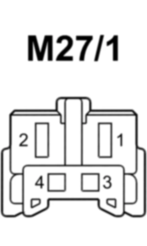 Распиновка разъема M27/1 -  Электродвигатель продольной регулировки сиденья водителя для Mercedes-Benz SL-class (R231) 2012-2020