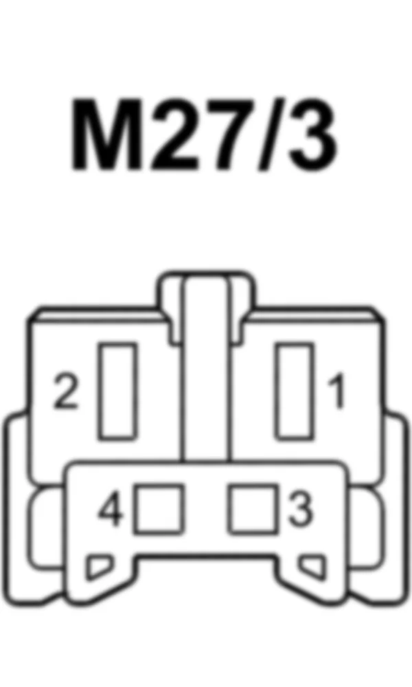 Распиновка разъема M27/3 -  Электродвигатель регулировки наклона сиденья водителя для Mercedes-Benz SL-class (R231) 2012-2020