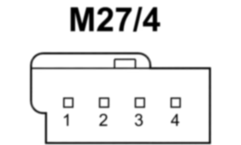 Распиновка разъема M27/4 -  Электродвигатель регулировки подголовника сиденья водителя для Mercedes-Benz SL-class (R231) 2012-2020