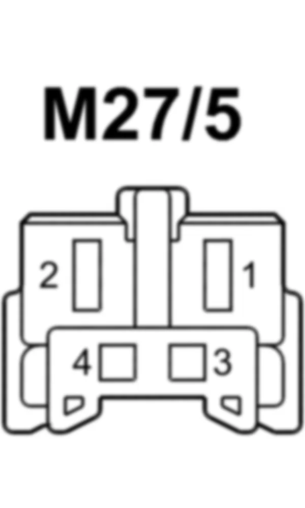 Распиновка разъема M27/5 -  Электродвигатель регулировки наклона спинки сиденья водителя для Mercedes-Benz SL-class (R231) 2012-2020