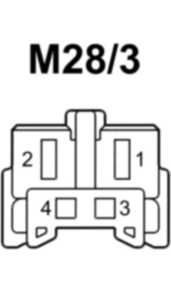 Распиновка разъема M28/3 -  Электродвигатель регулировки наклона сиденья переднего пассажира для Mercedes-Benz SL-class (R231) 2012-2020