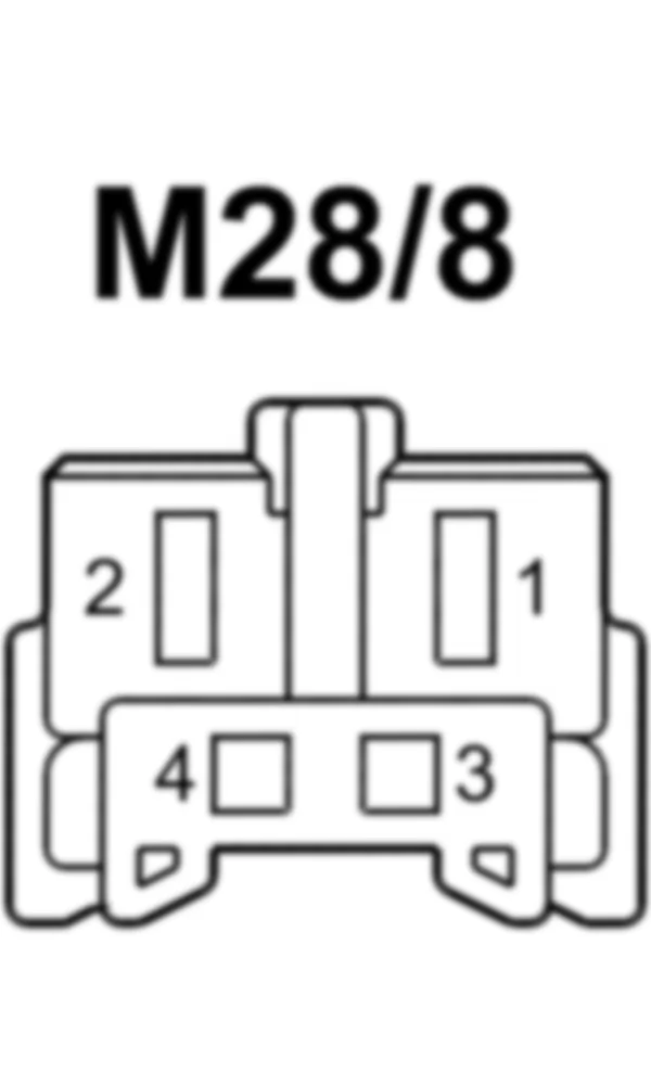 Распиновка разъема M28/8 -  Сиденье переднего пассажира, длина подушки сиденья, электродвигатель регулировки сиденья, для Mercedes-Benz SL-class (R231) 2012-2020