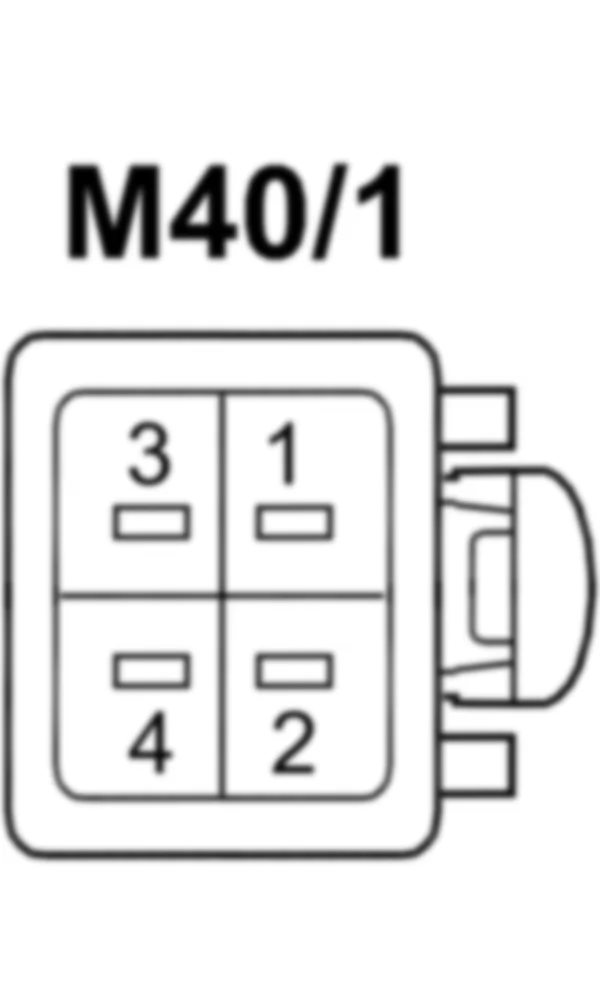 Распиновка разъема M40/1 -  Пневматический насос с активным многоконтурным сиденьем для Mercedes-Benz SL-class (R231) 2012-2020