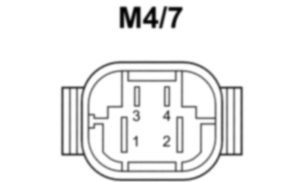Распиновка разъема M4/7 -  Мотор вентилятора для Mercedes-Benz SL-class (R231) 2012-2020