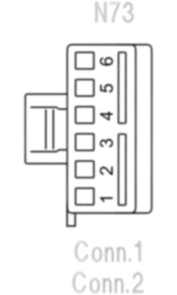 Распиновка разъема N73 -  Блок управления электронным замком зажигания для Mercedes-Benz SL-class (R231) 2012-2020