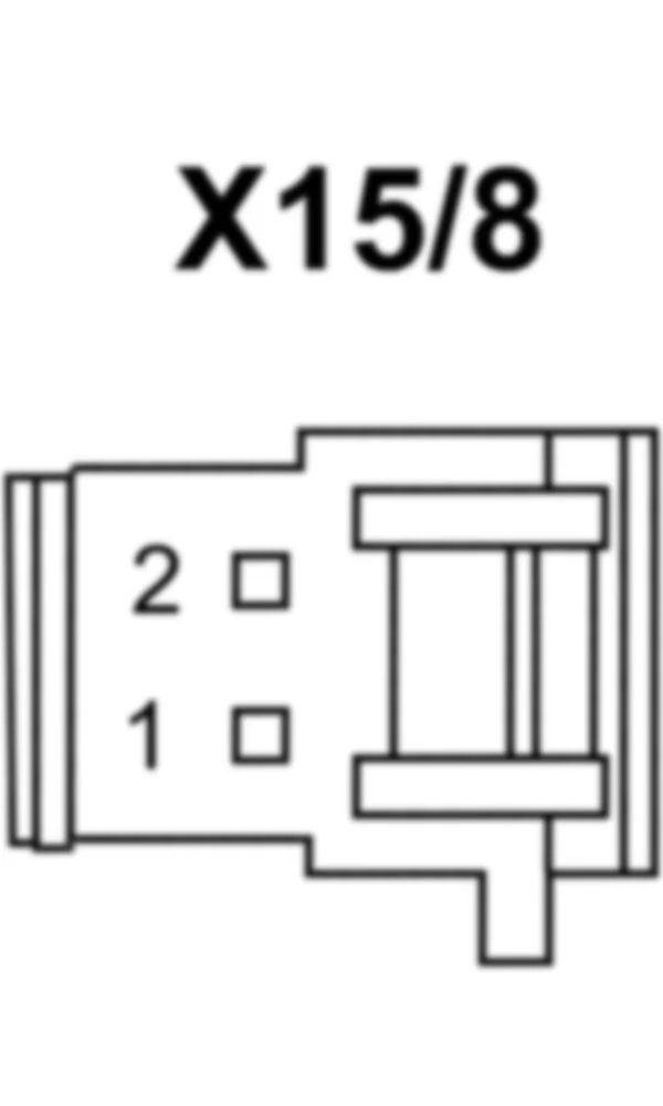 Распиновка разъема X15/8 -  Электрический разъем датчика температуры испарителя для Mercedes-Benz SL-class (R231) 2012-2020