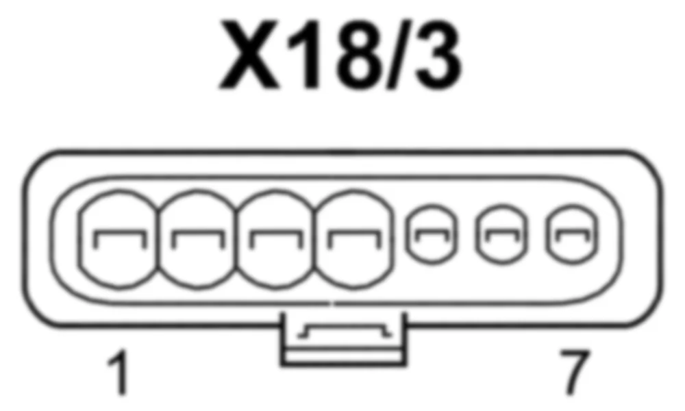 Распиновка разъема X18/3 -  Электрический разъем салона автомобиля / топливного бака для Mercedes-Benz SL-class (R231) 2012-2020