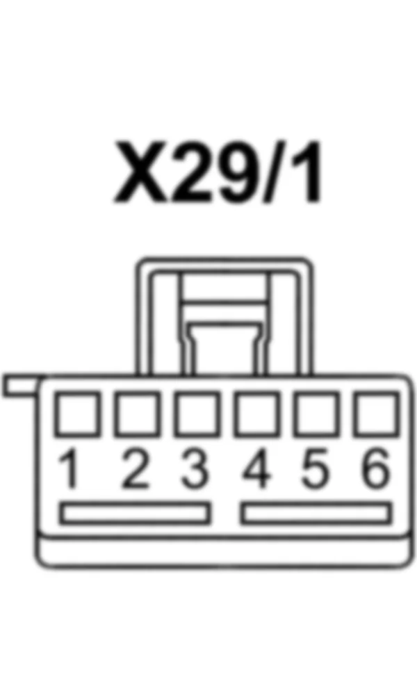 Распиновка разъема X29/1 -  Электрический разъем перчаточного ящика для Mercedes-Benz SL-class (R231) 2012-2020