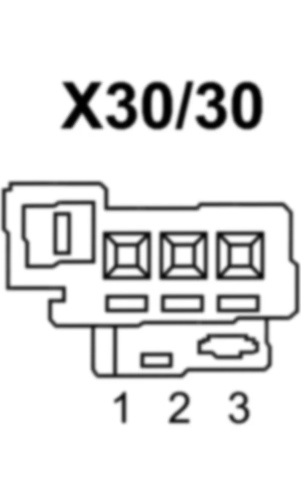 Распиновка разъема X30/30 -  Электрический разъем распределителя потенциала CAN (CAN E1) шасси для Mercedes-Benz SL-class (R231) 2012-2020