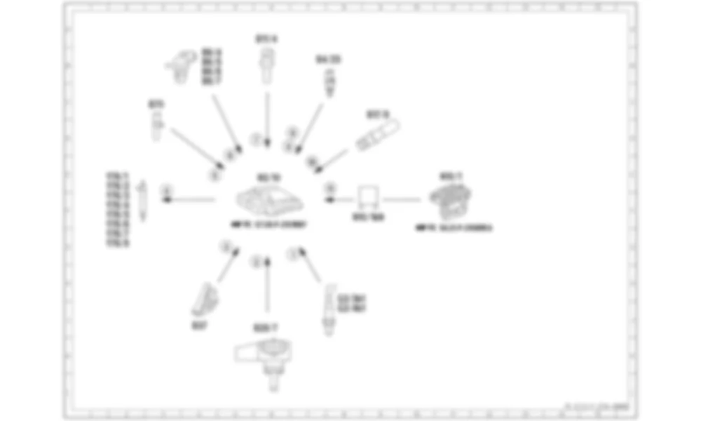 Электросхема Электрическая схема управления впрыском для Mercedes-Benz SL-class (R231) 2012-2020