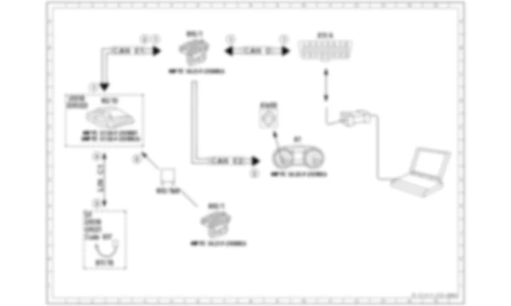 Электросхема Принципиальная электрическая схема для бортовой диагностики для Mercedes-Benz SL-class (R231) 2012-2020