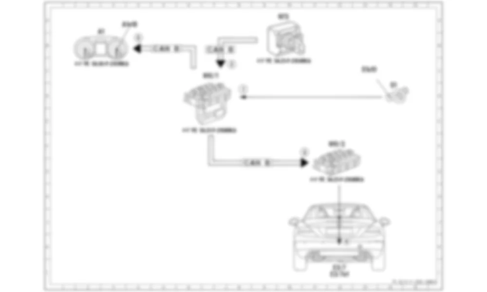 Электросхема Принципиальная электрическая схема включения заднего противотуманного фонаря для Mercedes-Benz SL-class (R231) 2012-2020