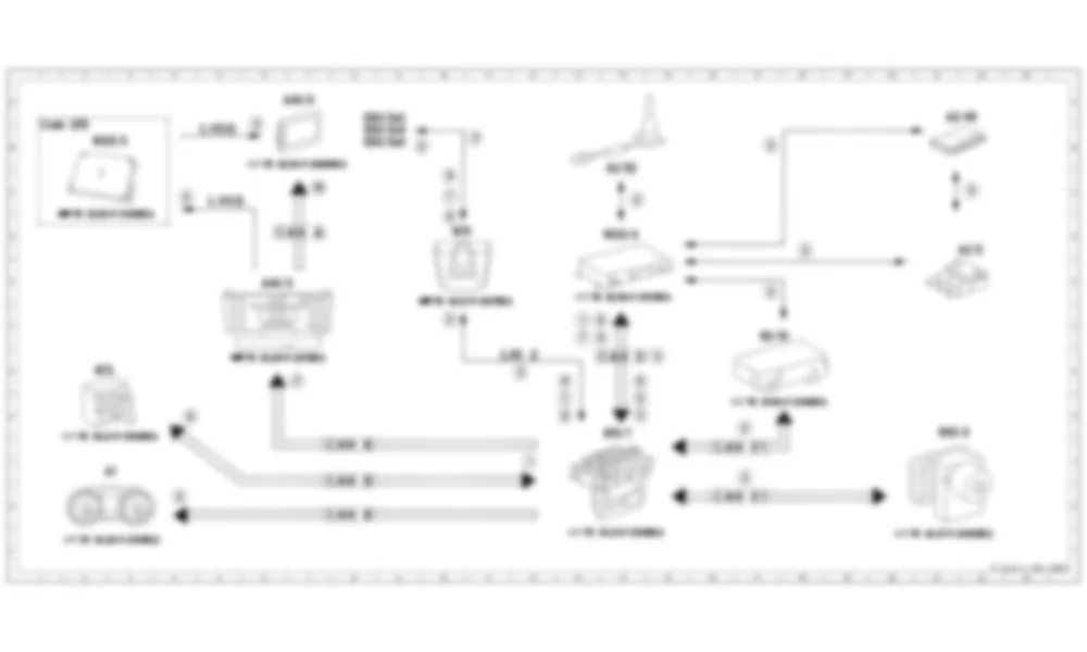 Электросхема Функциональная электрическая схема для отображения состояния системы экстренного вызова для Mercedes-Benz SL-class (R231) 2012-2020