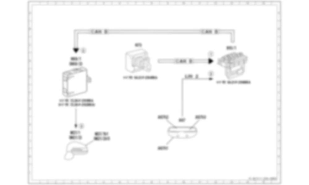 Электросхема Принципиальная электрическая схема зеркала с автоматическим затемнением для Mercedes-Benz SL-class (R231) 2012-2020