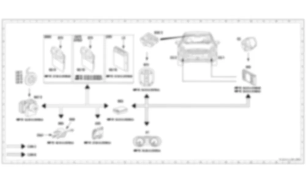 Электросхема Функциональная схема электрической системы для наружного освещения для Mercedes-Benz R-class (W251) 2005—2020