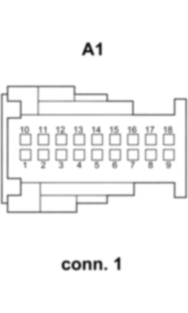 Распиновка разъема A1 -  Приборный щиток для Smart Fortwo (W451) 2007–2014