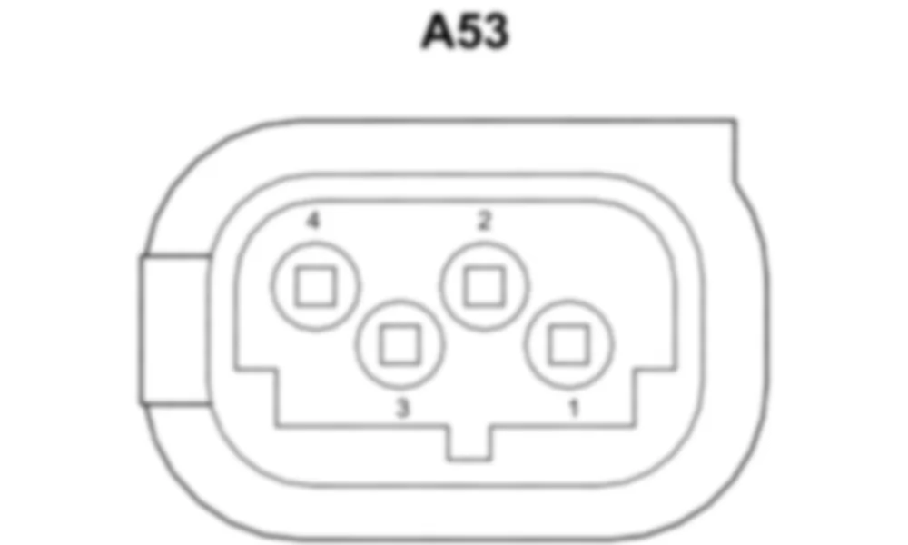 Распиновка разъема A53 -  Датчик головы водителя / грудной клетки для Smart Fortwo (W451) 2007–2014