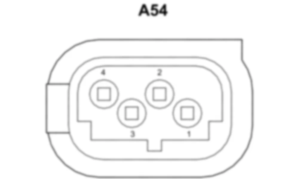 Распиновка разъема A54 -  Датчик головы пассажира / грудной клетки для Smart Fortwo (W451) 2007–2014
