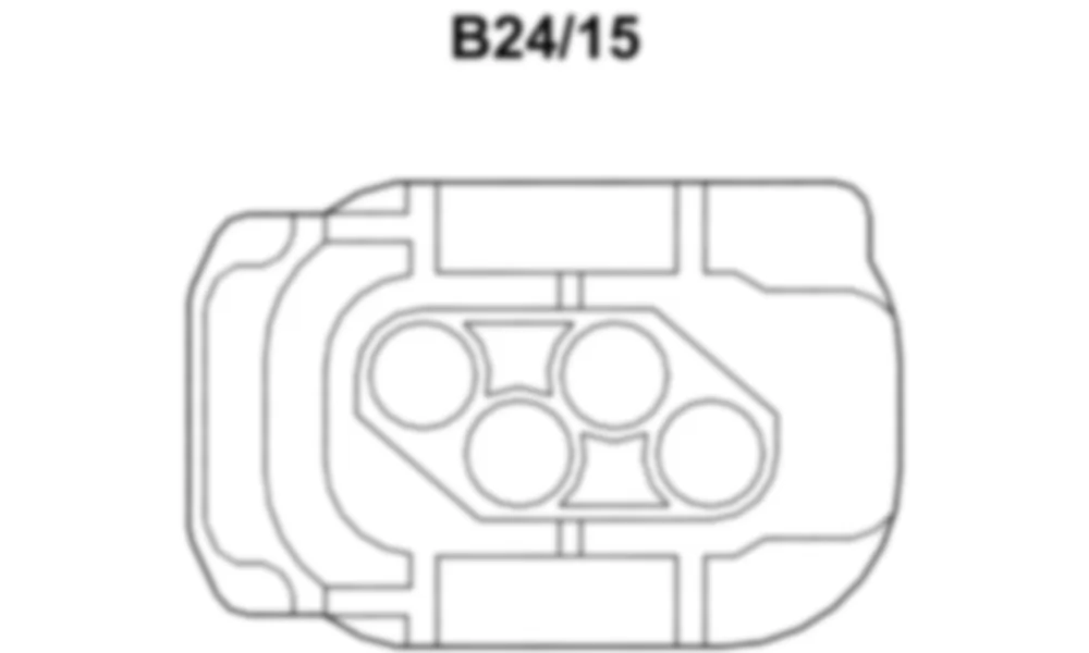 Распиновка разъема B24/15 -  Датчик скорости поворота и поперечного ускорения для Smart Fortwo (W451) 2007–2014