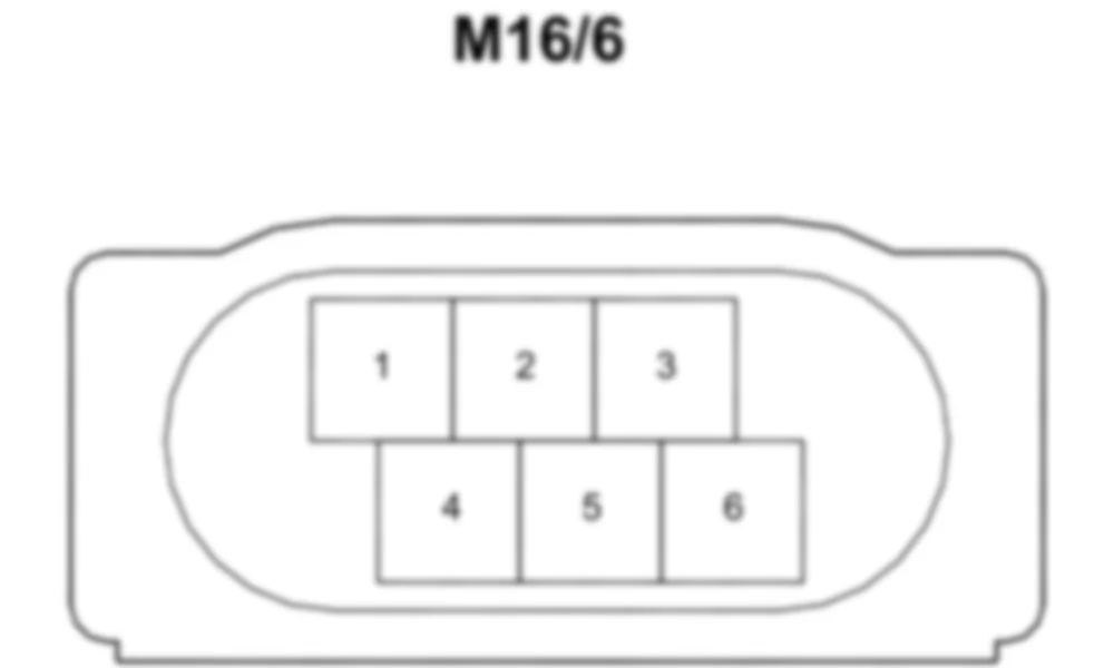 Распиновка разъема M16/6 -  Привод дроссельной заслонки для Smart Fortwo (W451) 2007–2014