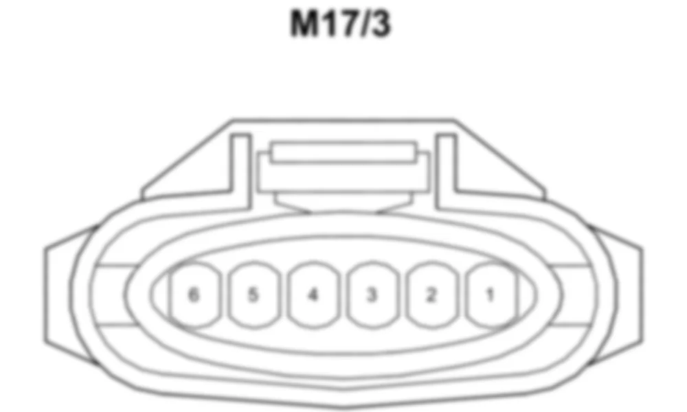 Распиновка разъема M17/3 -  Трансмиссионный мотор 1 для Smart Fortwo (W451) 2007–2014