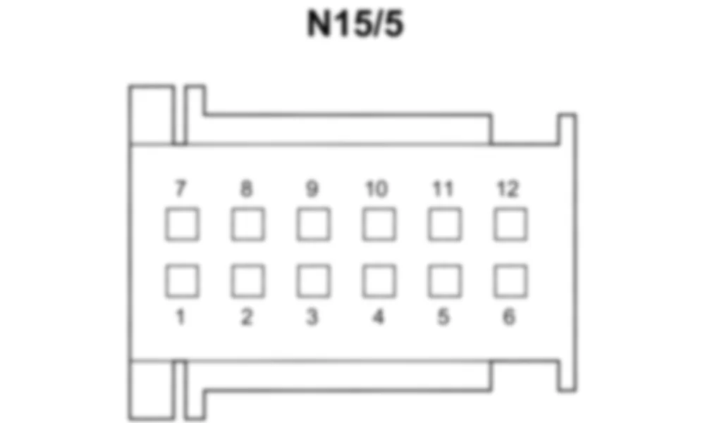 Распиновка разъема N15/5 -  Блок управления электронного модуля рычага селектора для Smart Fortwo (W451) 2007–2014