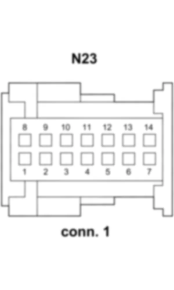 Распиновка разъема N23 -  Блок управления нагревателем / кондиционером для Smart Fortwo (W451) 2007–2014