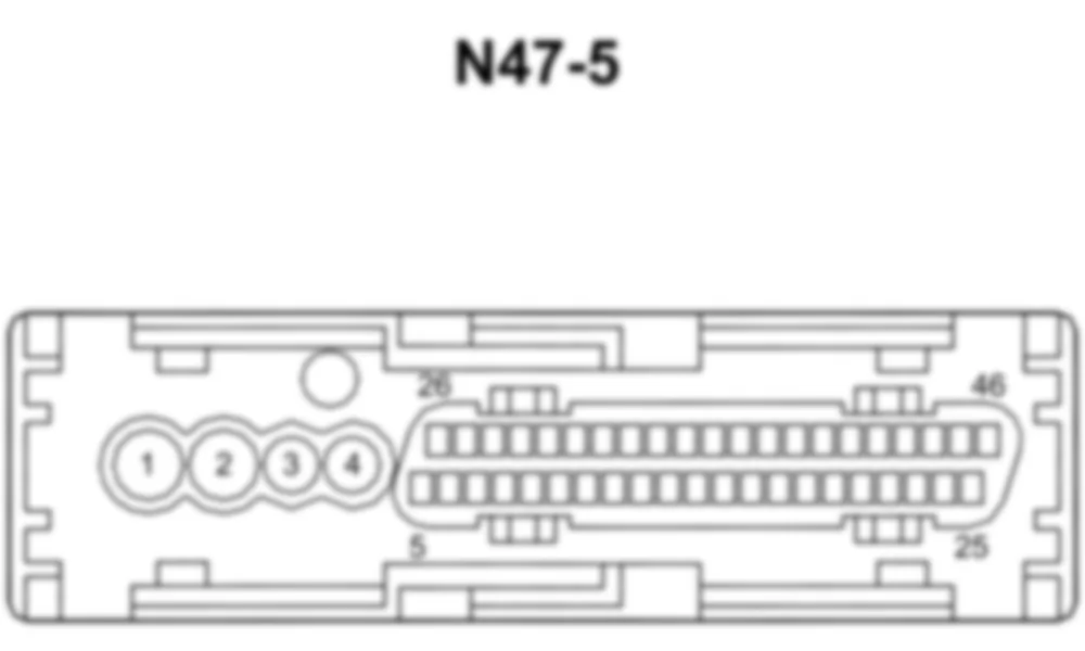 Распиновка разъема N47-5 -  Блок управления ESP для Smart Fortwo (W451) 2007–2014