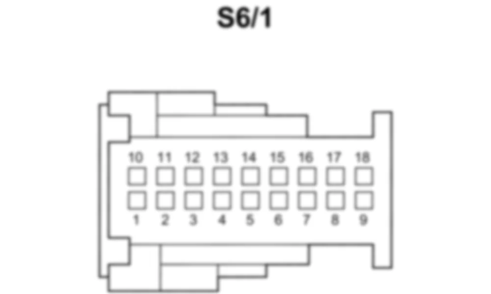 Распиновка разъема S6/1 -  Группа переключателей в кабине для Smart Fortwo (W451) 2007–2014