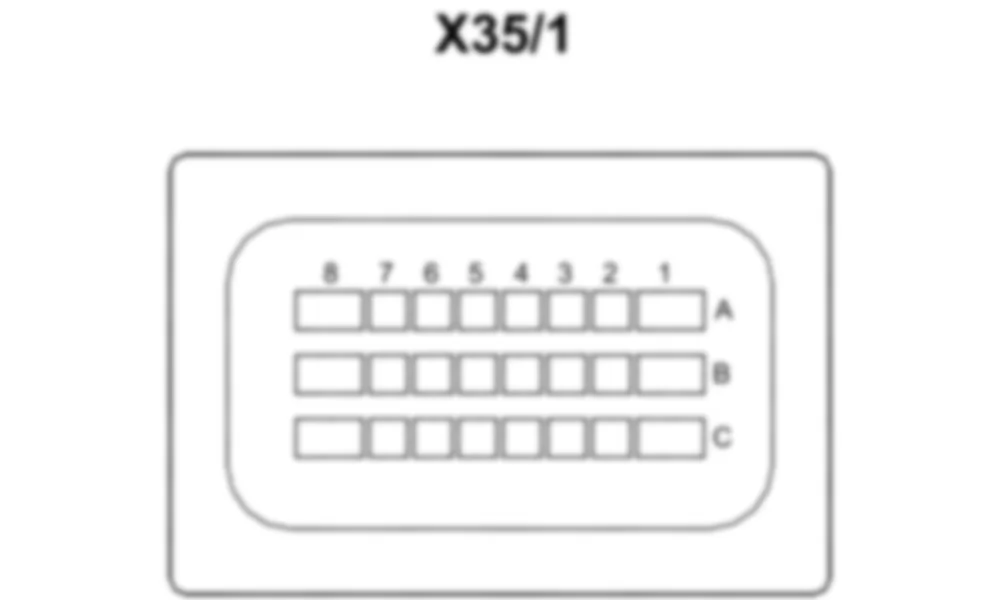 Распиновка разъема X35/1 -  Точка разделения левой двери для Smart Fortwo (W451) 2007–2014