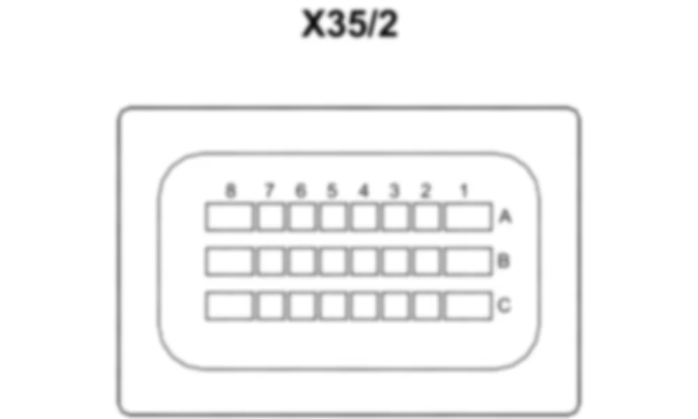 Распиновка разъема X35/2 -  Точка разделения правой двери для Smart Fortwo (W451) 2007–2014
