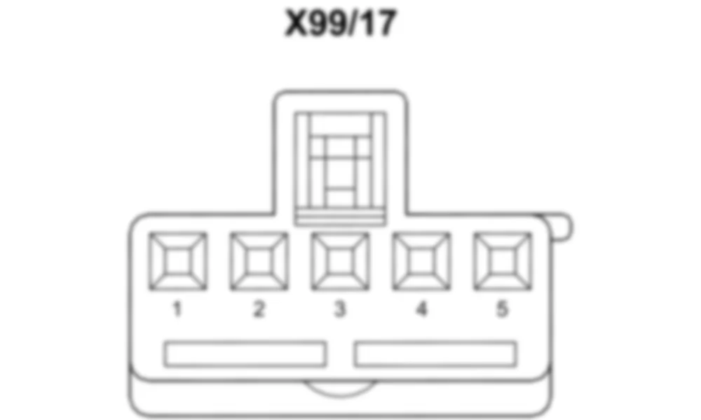 Распиновка разъема X99/17 -  Точка отделения коленного мешка для Smart Fortwo (W451) 2007–2014
