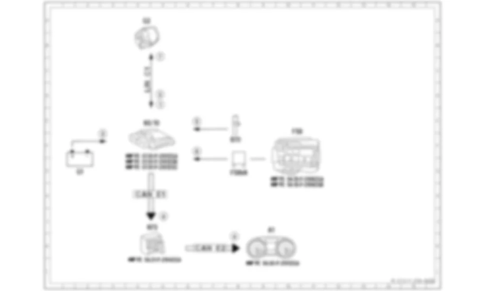 Электросхема Принципиальная электрическая схема интерфейса генератора для Mercedes-Benz G-class (W463) 2013—2018