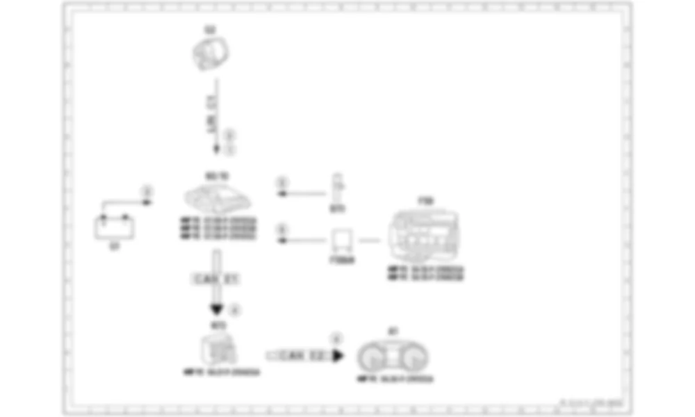 Электросхема Принципиальная электрическая схема интерфейса генератора для Mercedes-Benz G-class (W463) 2013—2018