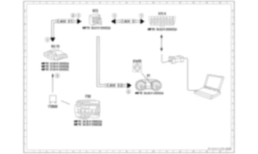 Электросхема Принципиальная электрическая схема для бортовой диагностики для Mercedes-Benz G-class (W463) 2013—2018