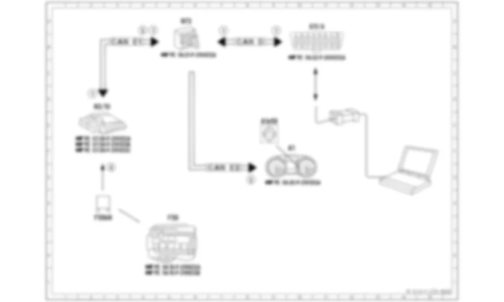 Электросхема Принципиальная электрическая схема для бортовой диагностики для Mercedes-Benz G-class (W463) 2013—2018