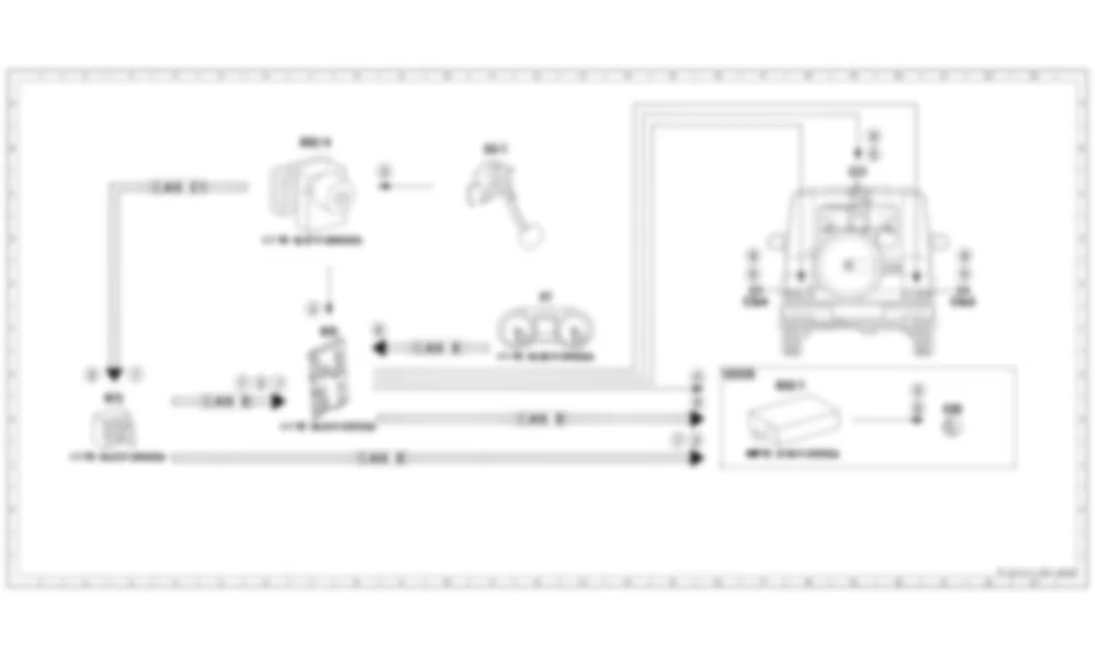 Электросхема Принципиальная электрическая схема срабатывания стоп-сигнала для Mercedes-Benz G-class (W463) 2013—2018