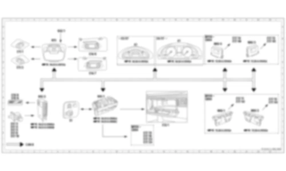 Электросхема Функциональная схема электрической системы внутреннего освещения для Mercedes-Benz G-class (W463) 1990—2012