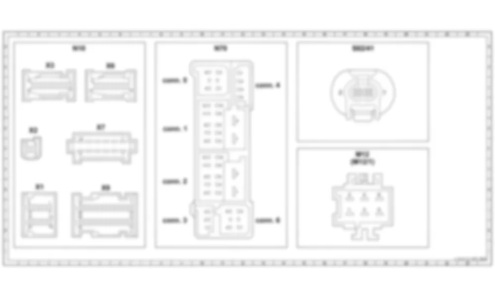 Распиновка разъемов схемы Блок управления потолочной панелью управления (OCP) для Mercedes-Benz Sprinter (W906) 2006–2014