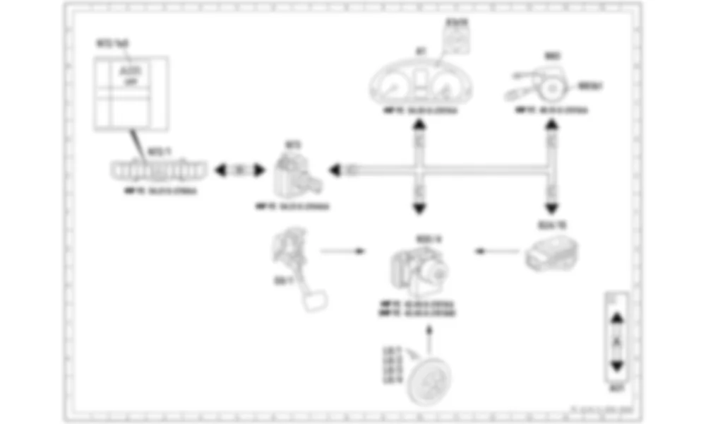 Электросхема Принципиальная электрическая схема электронной программы стабилизации (ESP) для Mercedes-Benz Sprinter (W906) 2006–2014