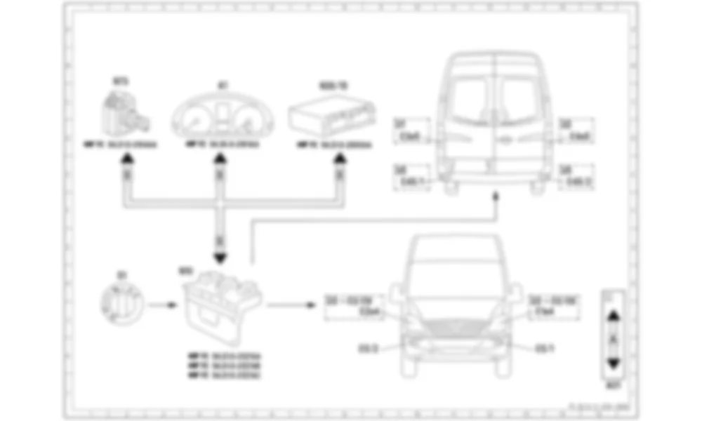 Электросхема Функциональная электрическая схема наружного освещения для Mercedes-Benz Sprinter (W906) 2006–2014