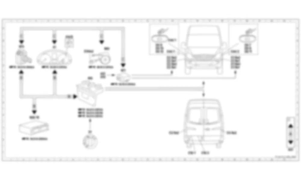 Электросхема Принципиальная электрическая схема наружного освещения, биксенон для Mercedes-Benz Sprinter (W906) 2006–2014