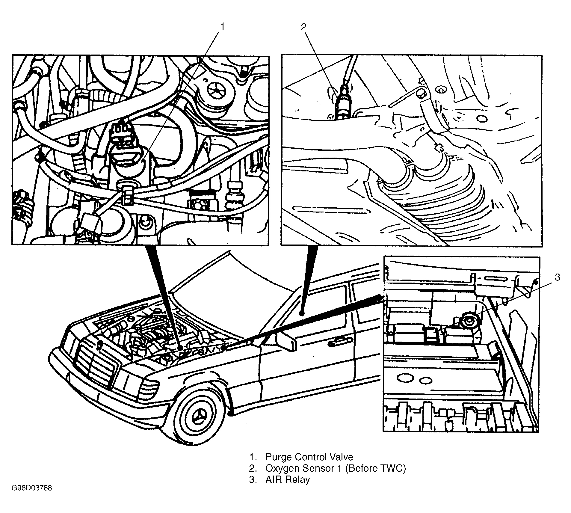 Mercedes-Benz 300E 1993 - Component Locations -  Component Locations (1 Of 22)