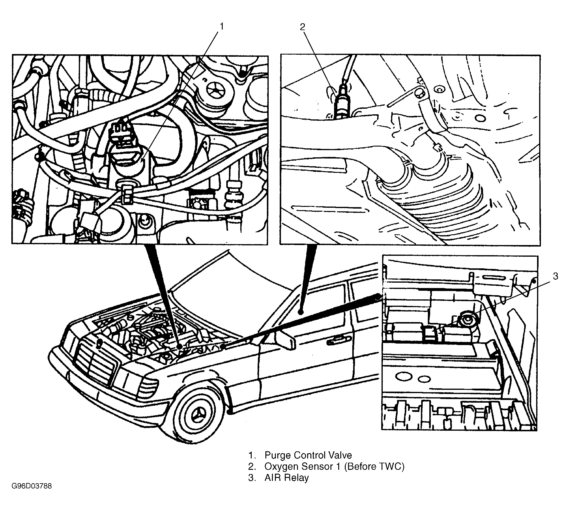 Mercedes-Benz 300E 4Matic 1993 - Component Locations -  Component Locations (1 Of 22)